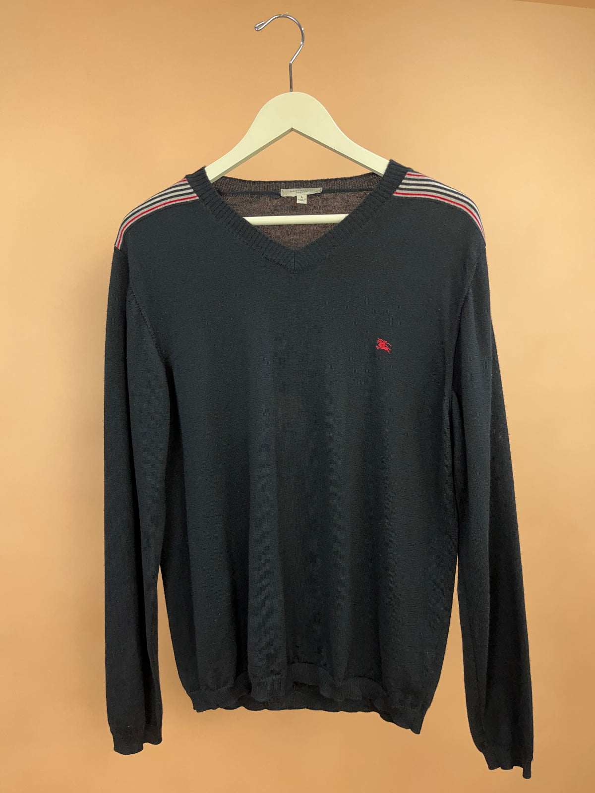Y2k Burberry London 'Made in Italy' Merino Wool Knit - L
