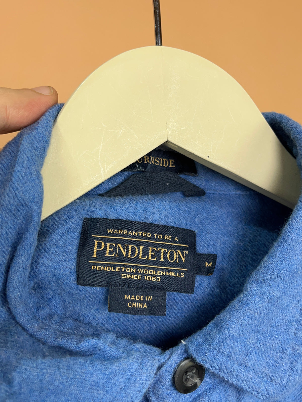 Y2K Pendleton Heathered Slate Blue Burnside Flannel Shirt - L