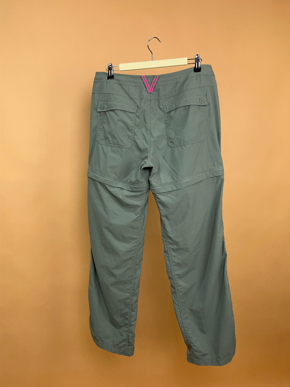 Y2K The North Face Light Grey Convertible Hiking Pants - 34"