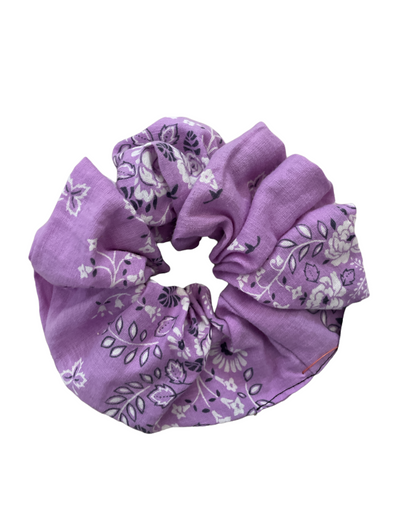 Bandana Print Scrunchie Purple