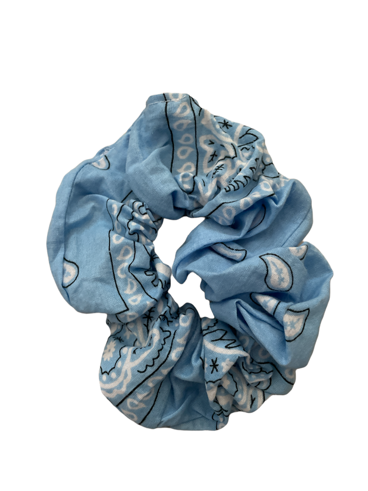 A/new Upcycled Blue Scrunchie