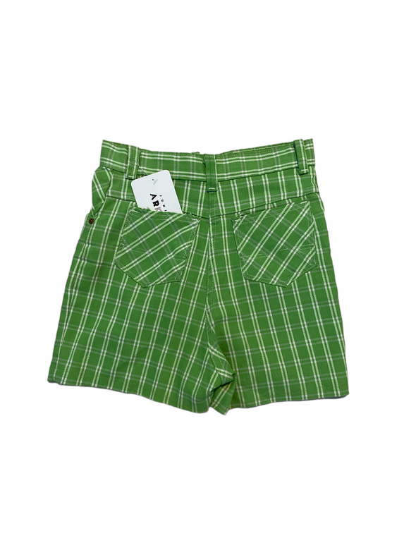 Junior 1990's Green Check Shorts