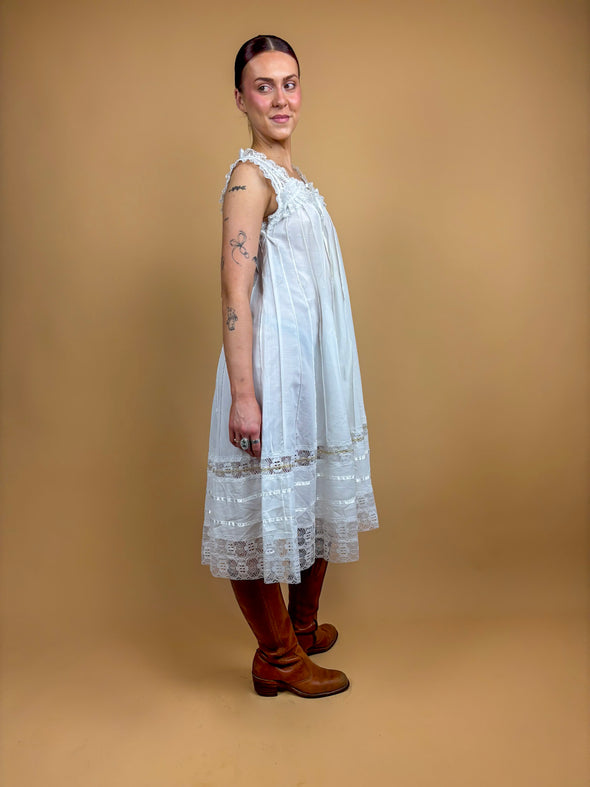 1970's Western Style Lace Shift Dress