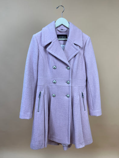 Y2K 'Guess' Dusty Pink Double Breasted Coat