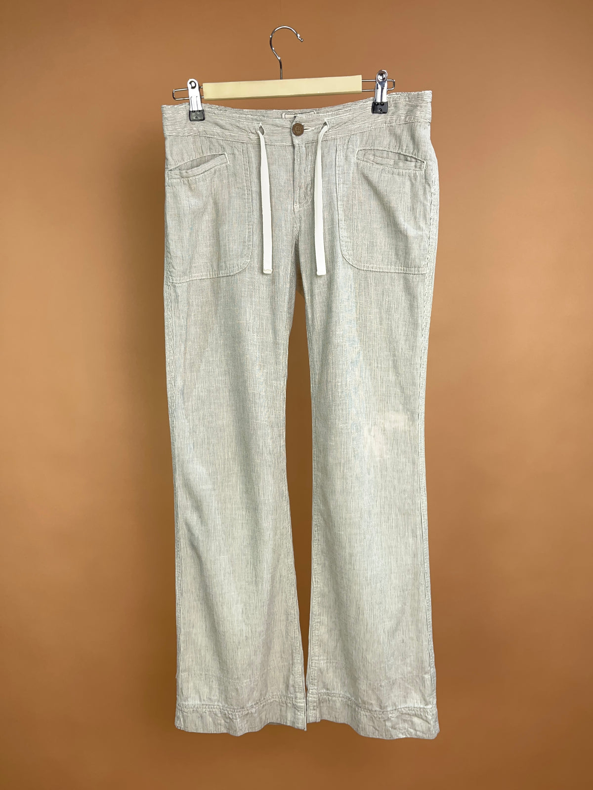 Y2k The North Face 'TNF' Pinstripe Cotton Lounge Pants - 32"