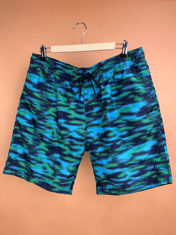 Y2k Nautica Gradient Swim Shorts - L