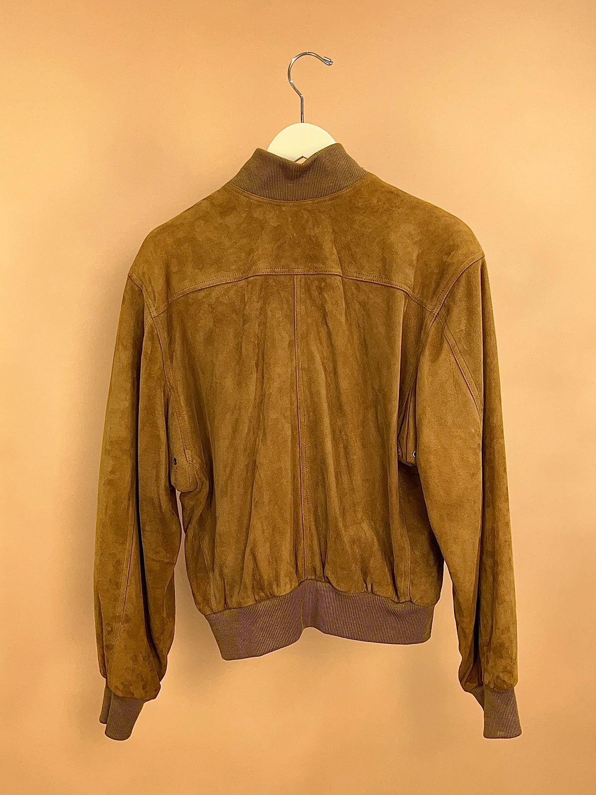 1990's Coach Tan Suede Bomber Jacket Made in USA - S
