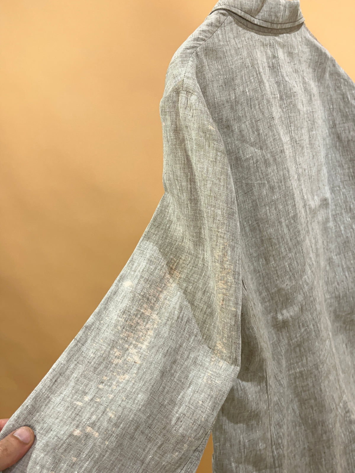 Late 1990's Giorgio Armani Grey Linen Blazer - M