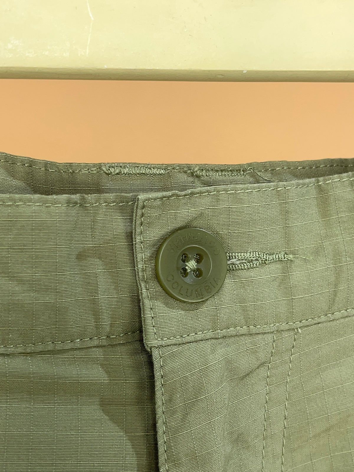 Columbia PFG Olive Ripstop Cargo Hiking Shorts 'Performance Fishing Gear' - 35"