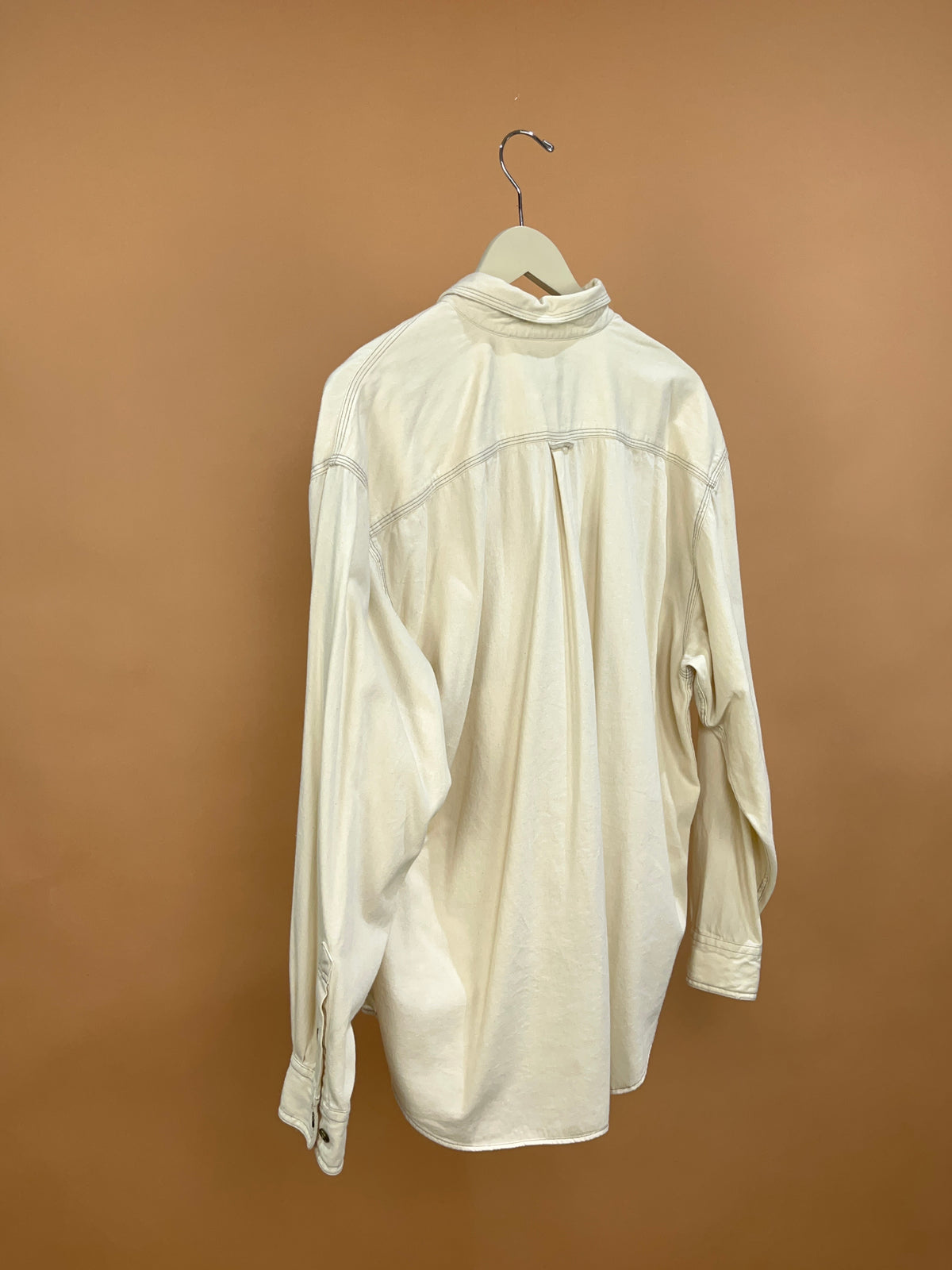 1990s Lee Cream Cotton Shirt - L