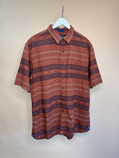 'Pendleton' Geometric Striped Button-up Shirt