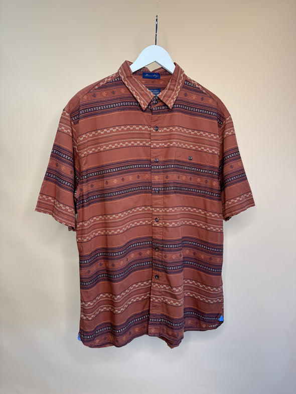 'Pendleton' Geometric Striped Button-up Shirt