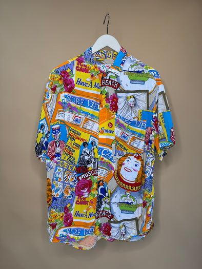 1990's 'Jam's World' Comic Illustrated Button-up Shirt