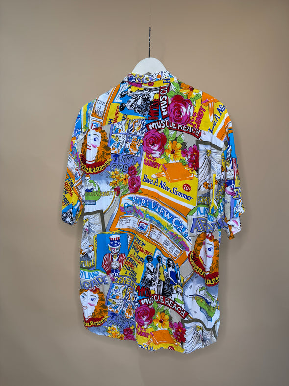 1990's 'Jam's World' Comic Illustrated Button-up Shirt