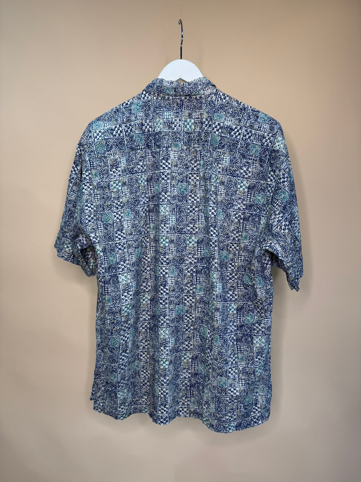 1990s Tori Richand Geometric Illustrated Button-up Shirt - M