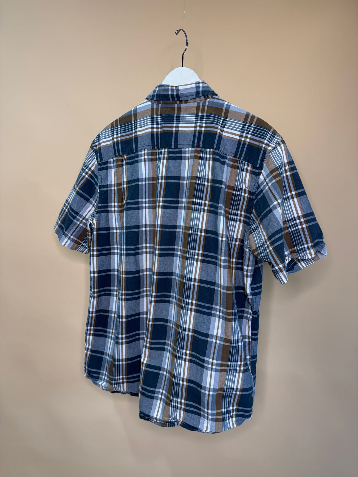 Carhartt Grey & Brown Plaid Button-up Shirt - XL