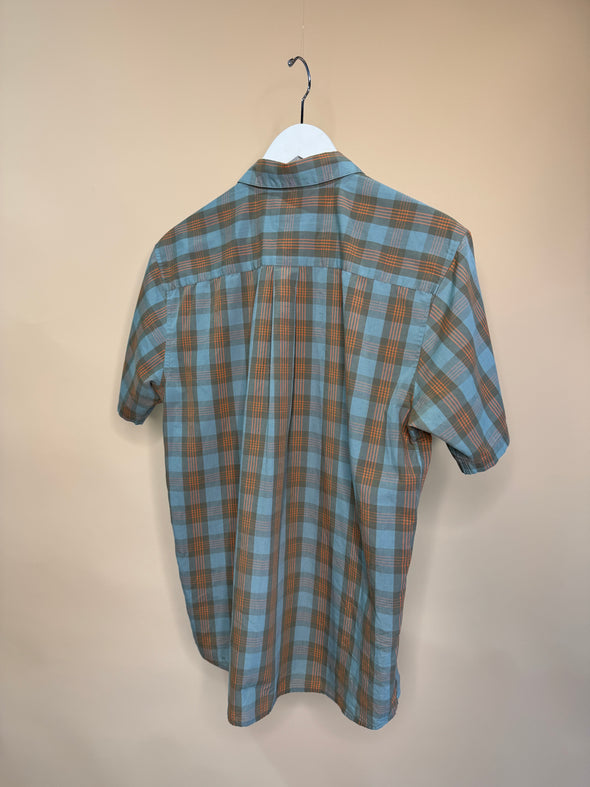 'Patagonia' Green and Orange Plaid Button-up Shirt