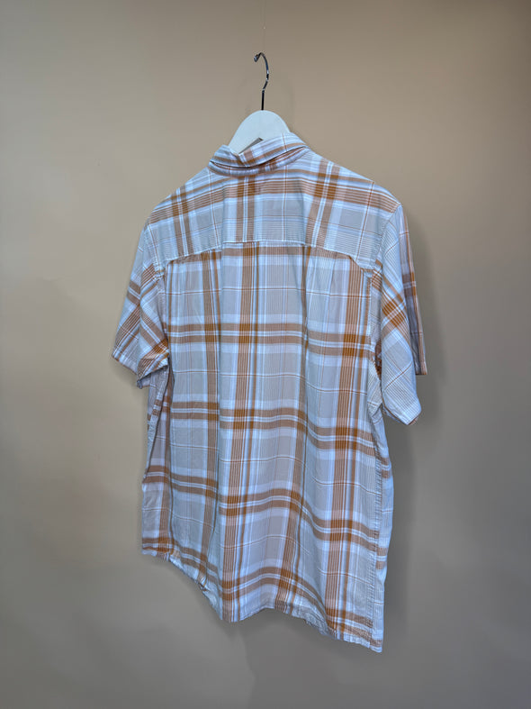 'Columbia' Orange Plaid Button-up Shirt