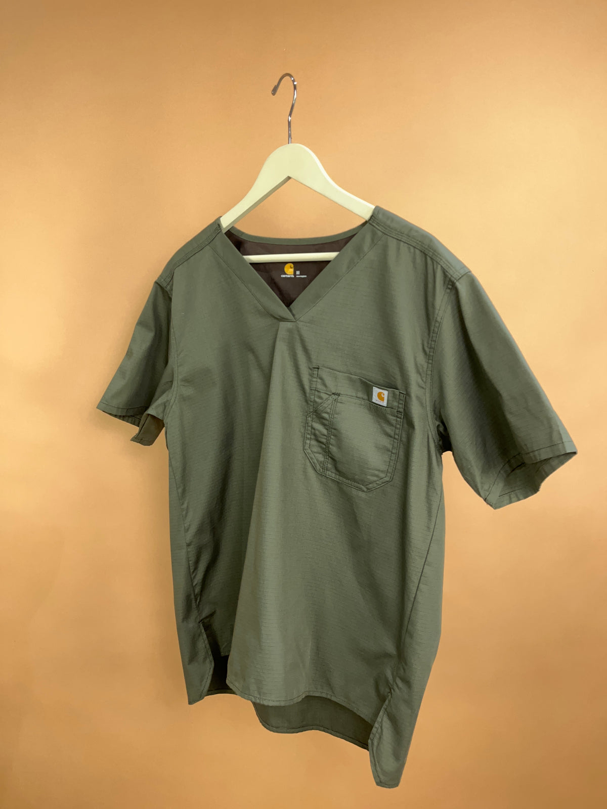 Y2K Carhartt Olive Brown Ripstop Utility Shirt - M