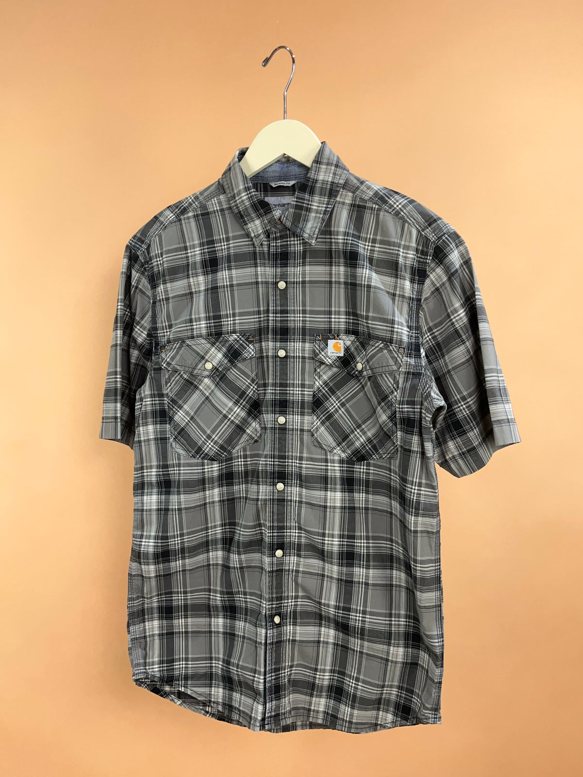 Y2k Carhartt Relaxed Fit Plad Workwear Shirt - S