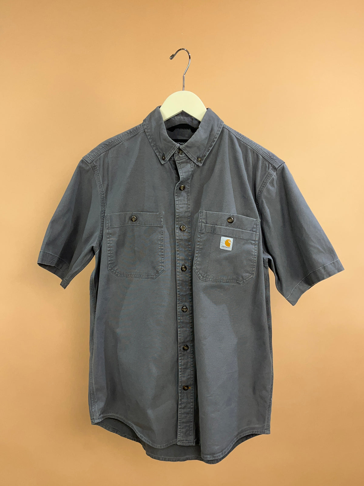 Y2k Carhartt Relaxed Fit Grey Mechanic Shirt - M