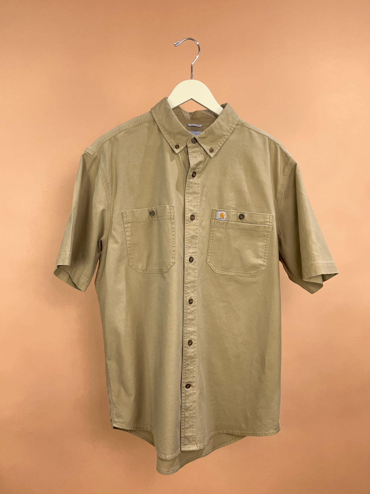 Carhartt Biege Canvas Workwear Shirt - L
