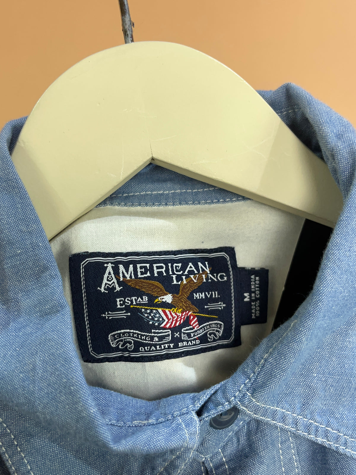 1990's American Living Chambray Shirt - M