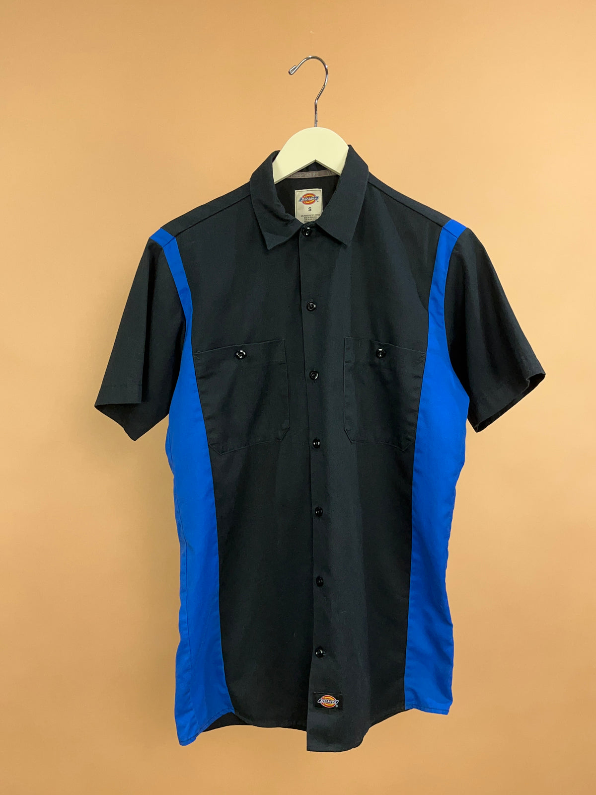 Y2K Dickies Black & Blue Bowling Shirt