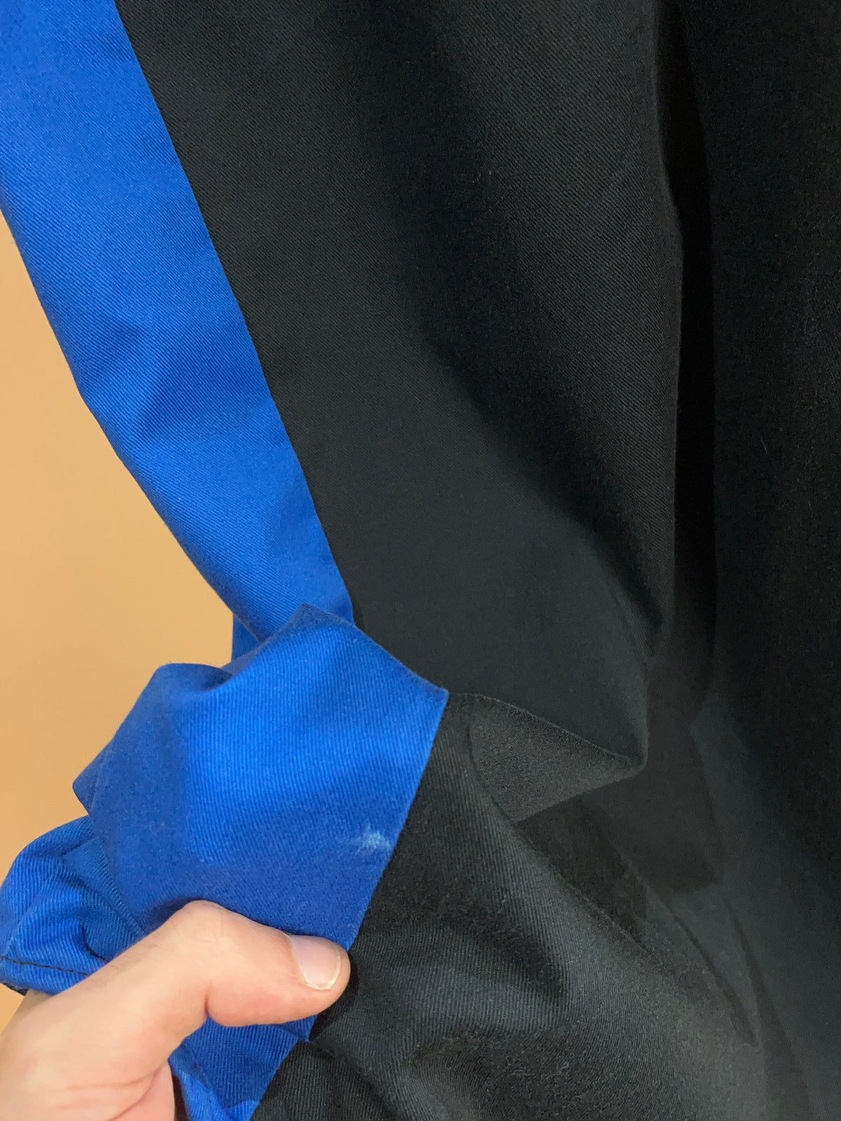 Y2K Dickies black and blue two-tone bowling shirt — Arkive Vintage