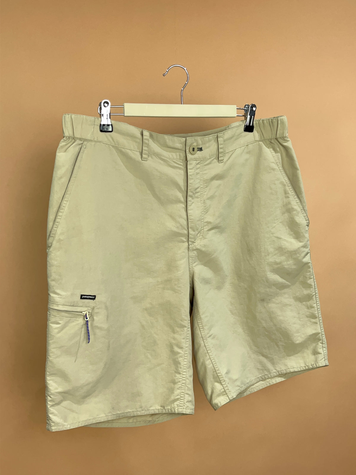 Patagonia Khaki Zip-Pocket Hiking Short - 38"