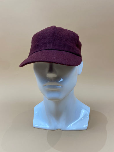 Burgundy Wool Baseball Camp Made in USA