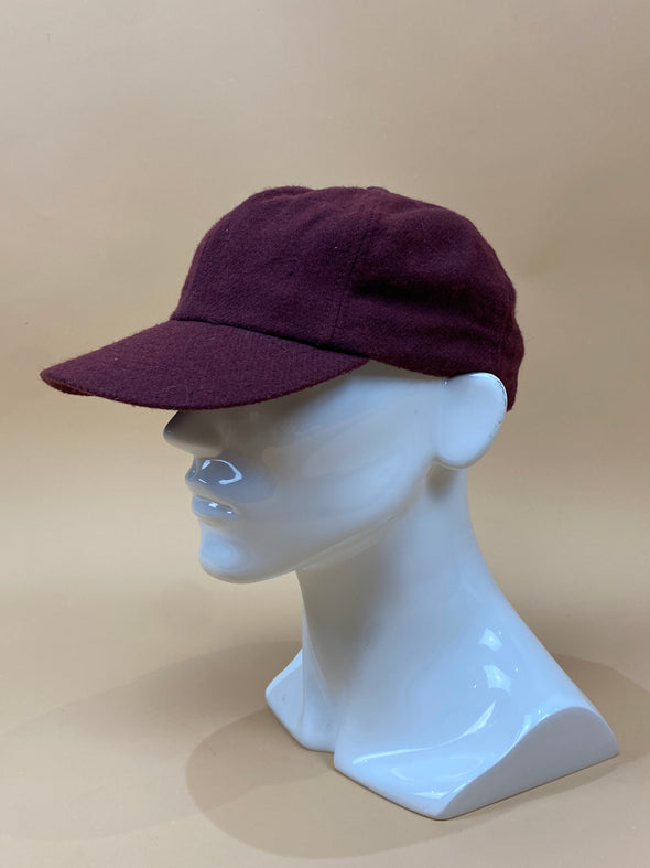 Burgundy Wool Baseball Camp Made in USA