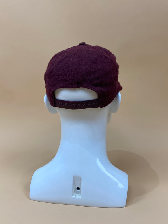 Burgundy Wool Baseball Camp Made in USA