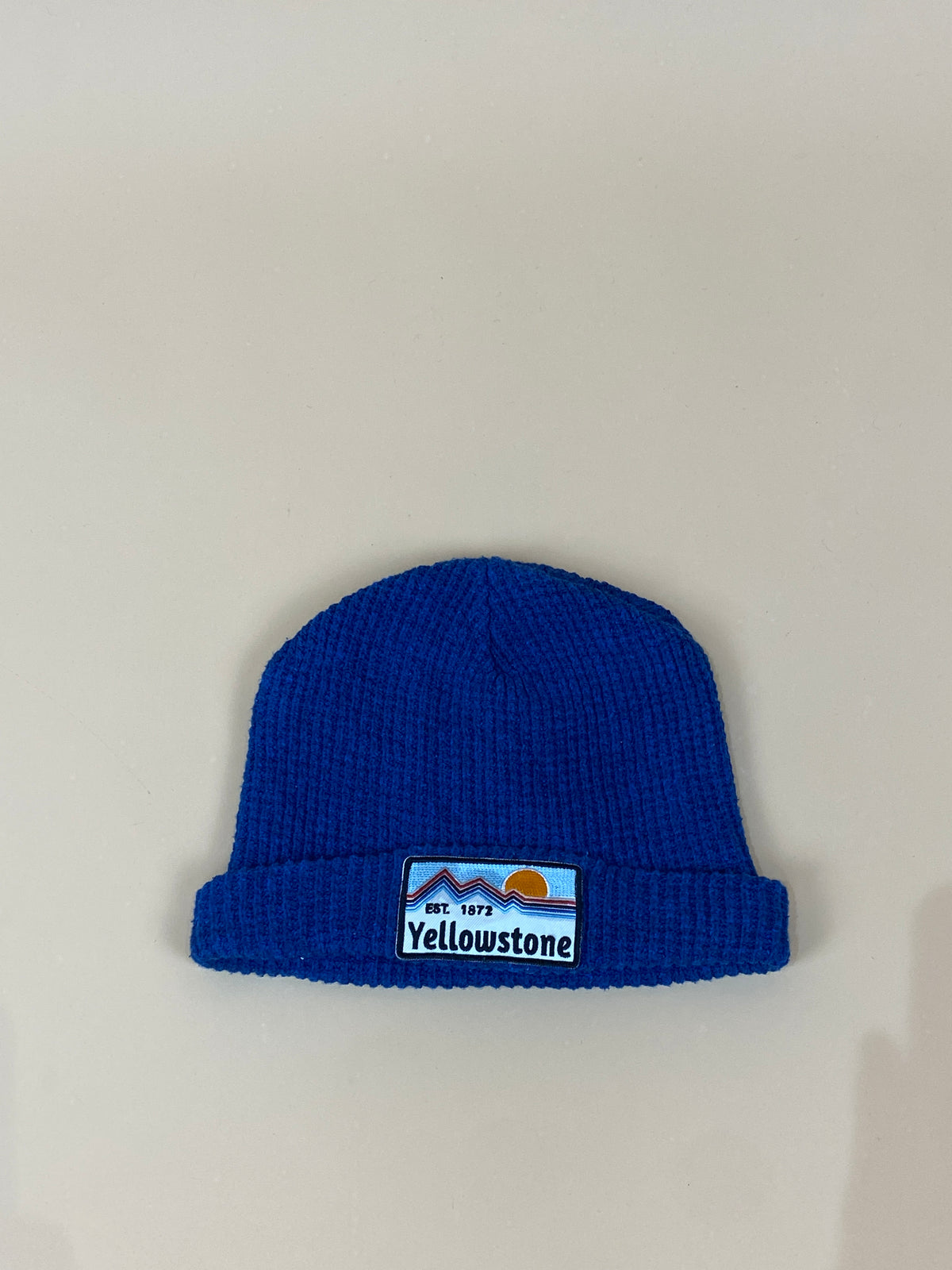 Yellowstone Textured Blue Knit Beanie