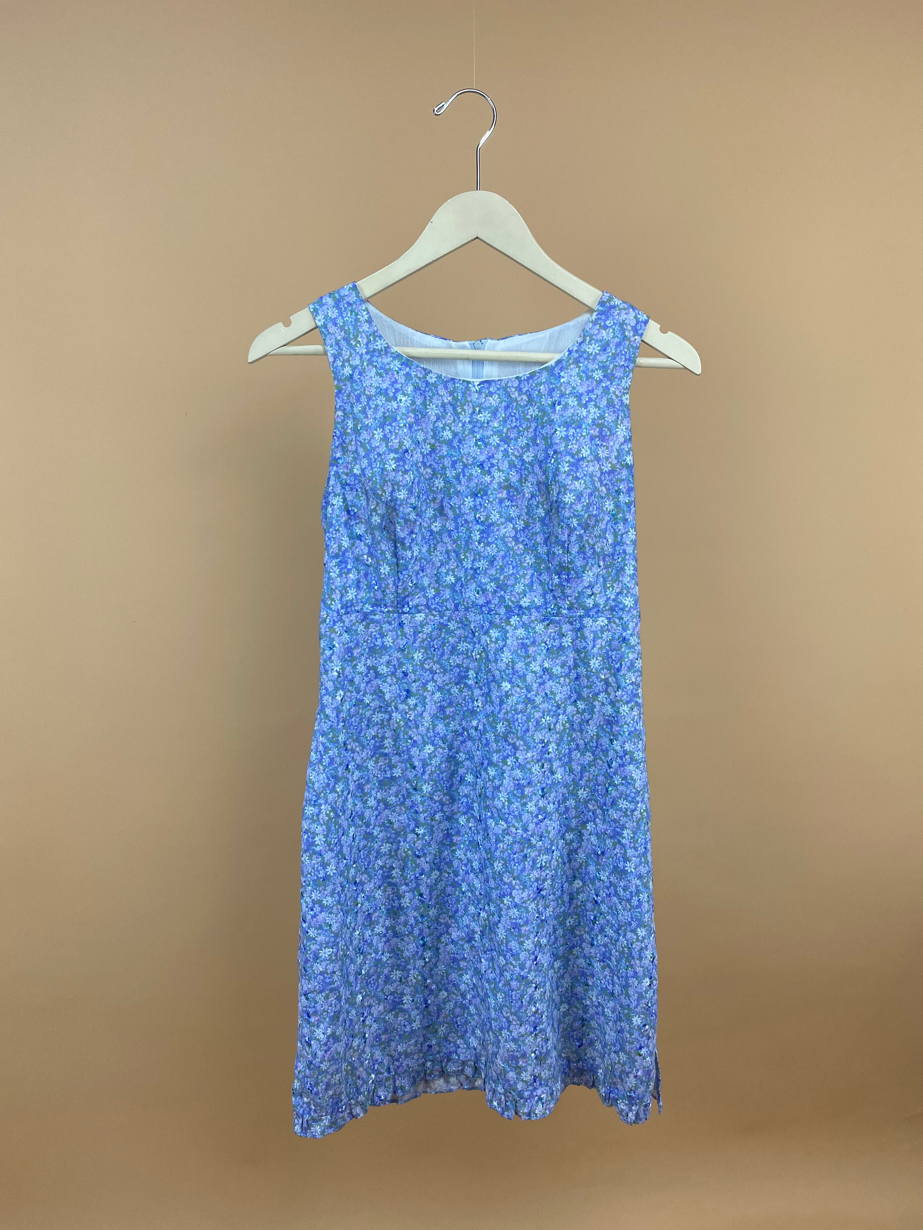 1990s Floral Jacquard Shift Dress - 8