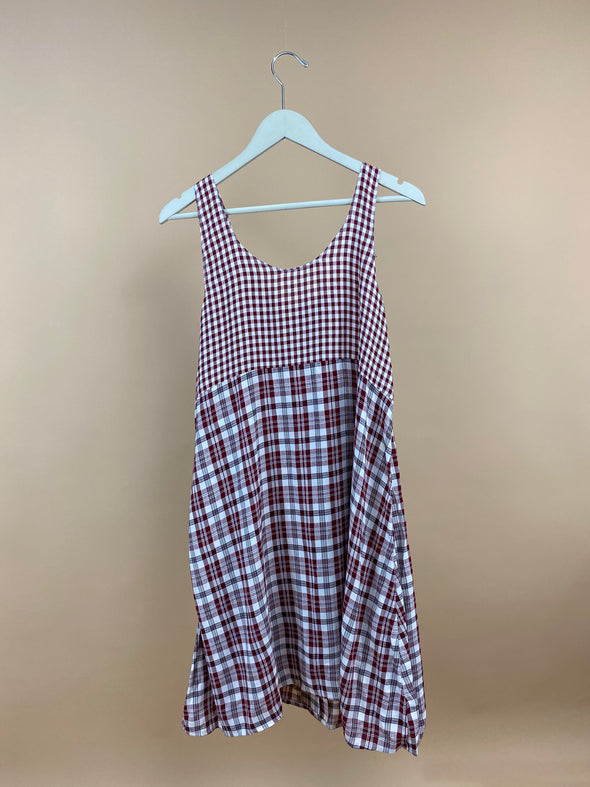 1990's Gingham Plaid Dress