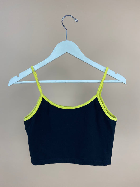 "Star Wars" Black & Yellow Cropped Singlet