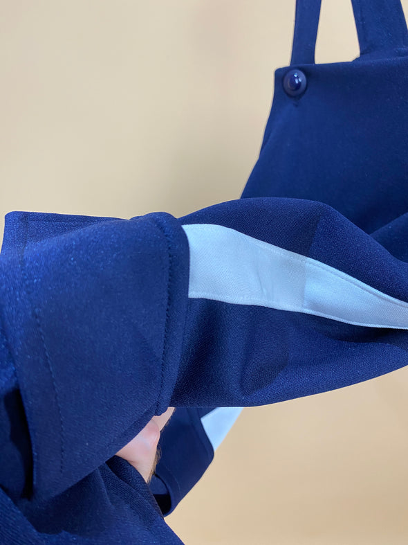 1990's Navy Blue & White Pinafore