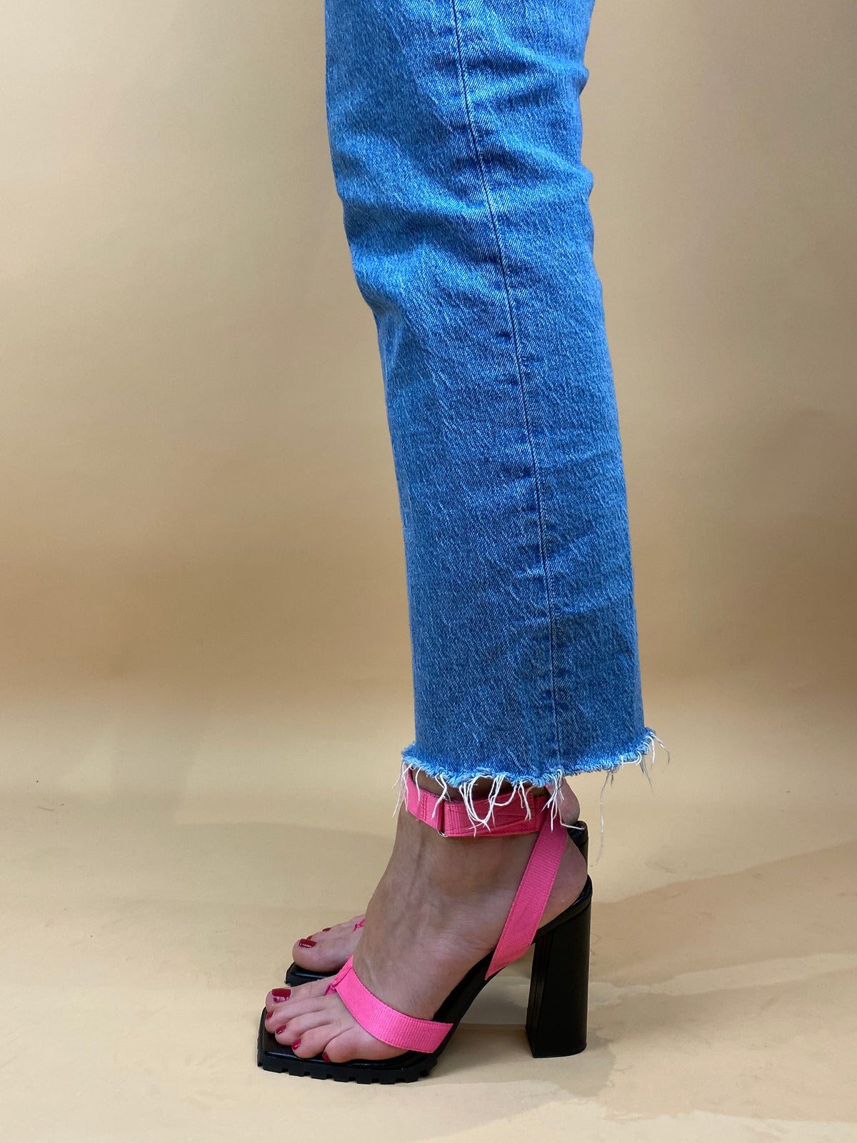 Neon Pink Jessica Simpson Block Heels - AU 9 Womens