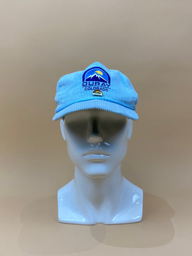 'Ouray, Colorado' Powder Blue Corduroy Baseball Cap