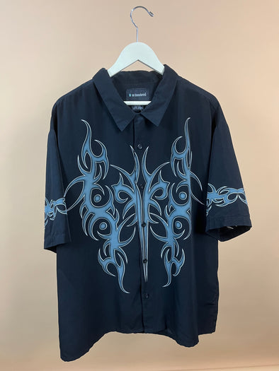 Y2K Black Neo Tribal Shirt