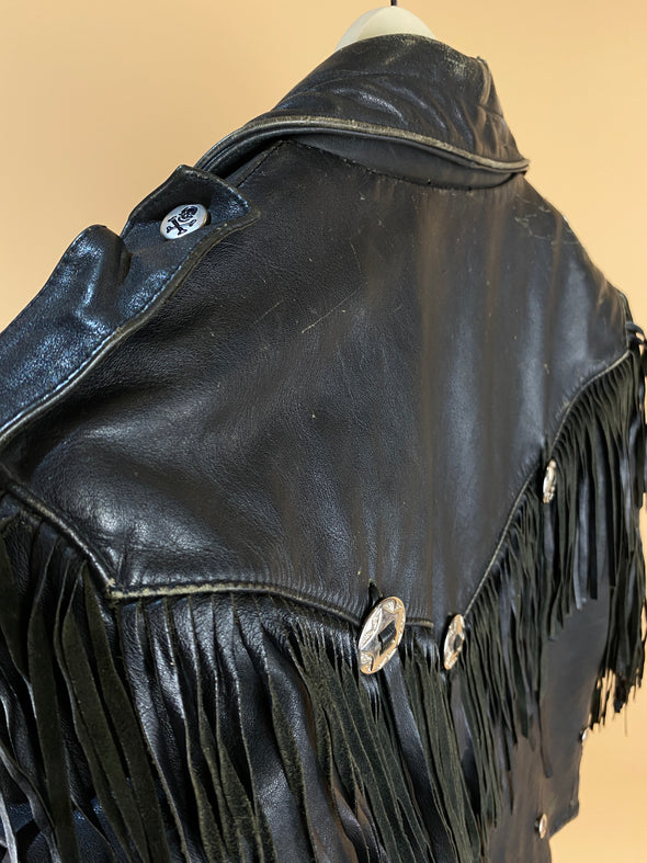 1980's Perfecto Fringed leather Biker Jacket