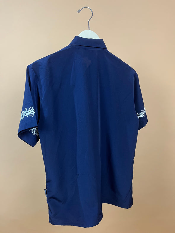 Y2K Dark Blue Neo Tribal Shirt