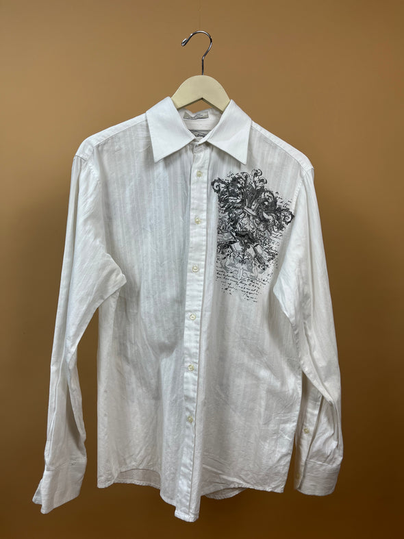 Y2K White long sleeve Renaissance Shirt