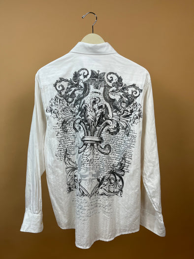 Y2K White long sleeve Renaissance Shirt