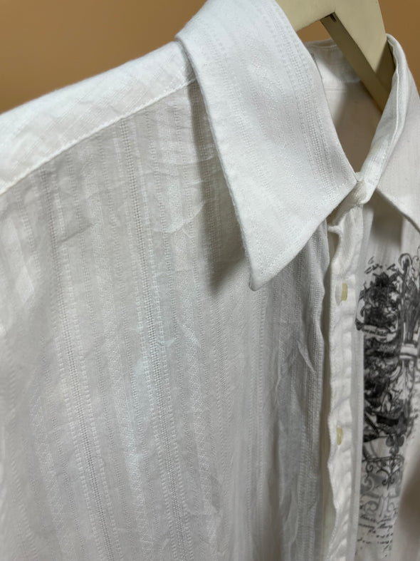Y2K White long sleeve Renaissance Shirt