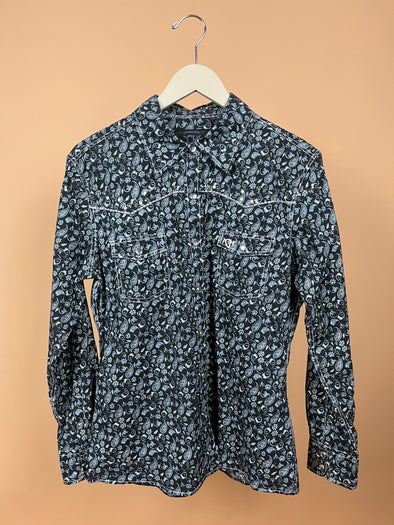 Y2K Paisley Sequin Western Shirt