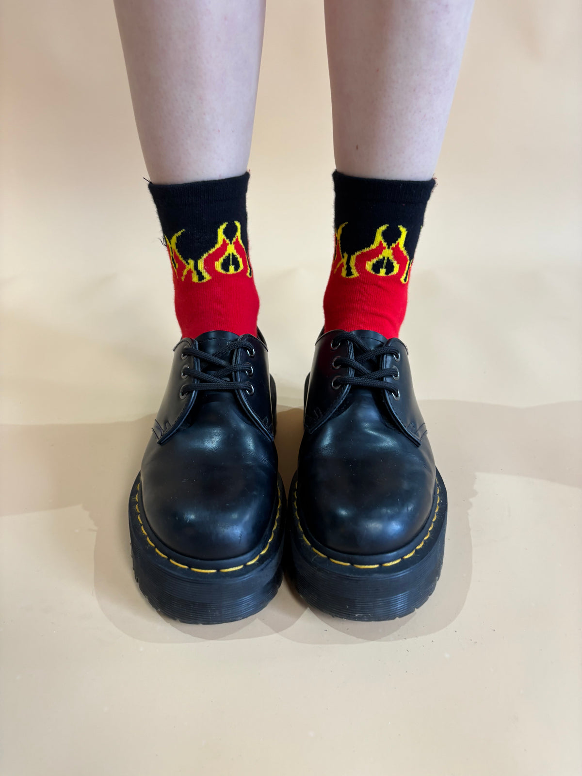Red Flame Ankle Socks