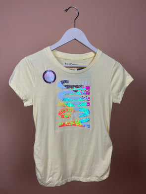 Y2K 'Juicy Couture' Flippable Sequins Baby Tee