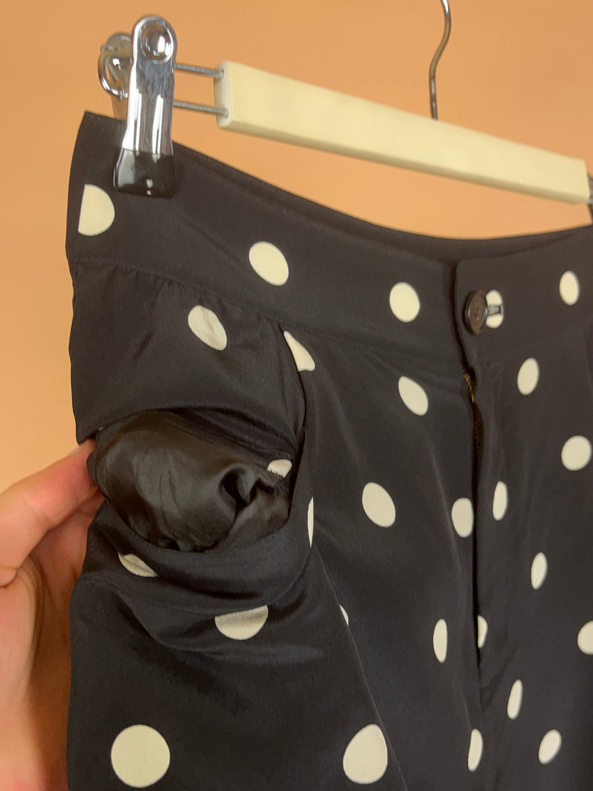 1990's Marc By Marc Jacobs Silk Polka Dot Pleated Short - 27.5"